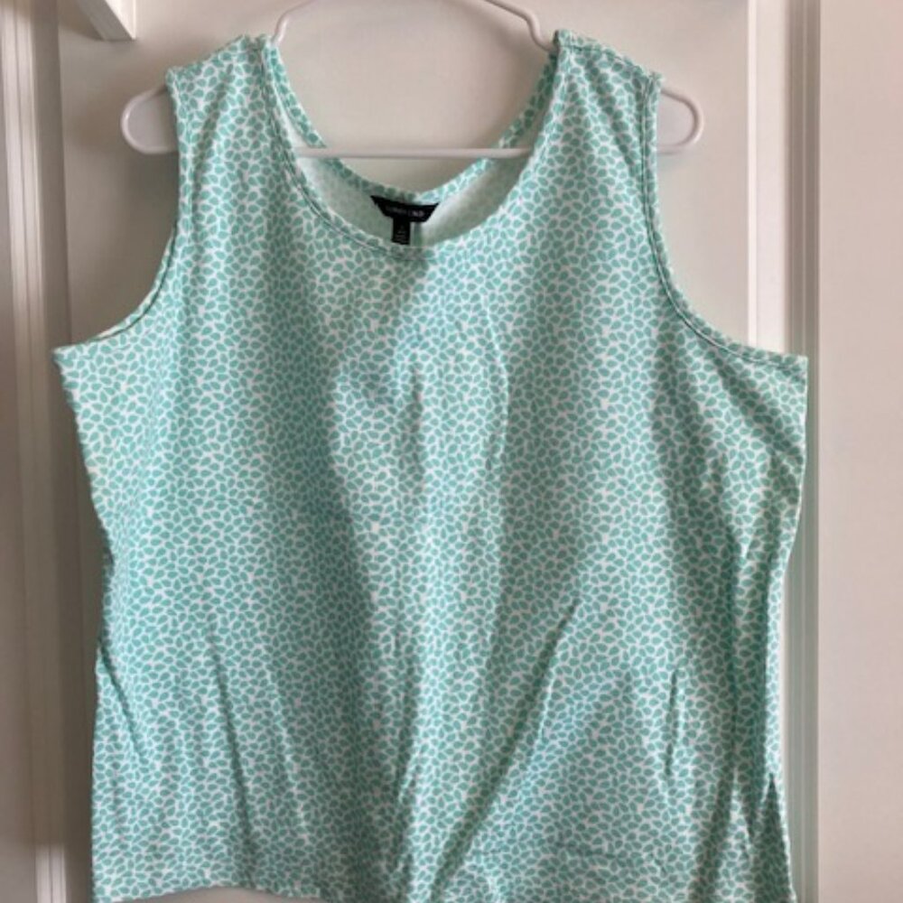 Lands' End Women's patterned Scoop Neck Tank Top XL
